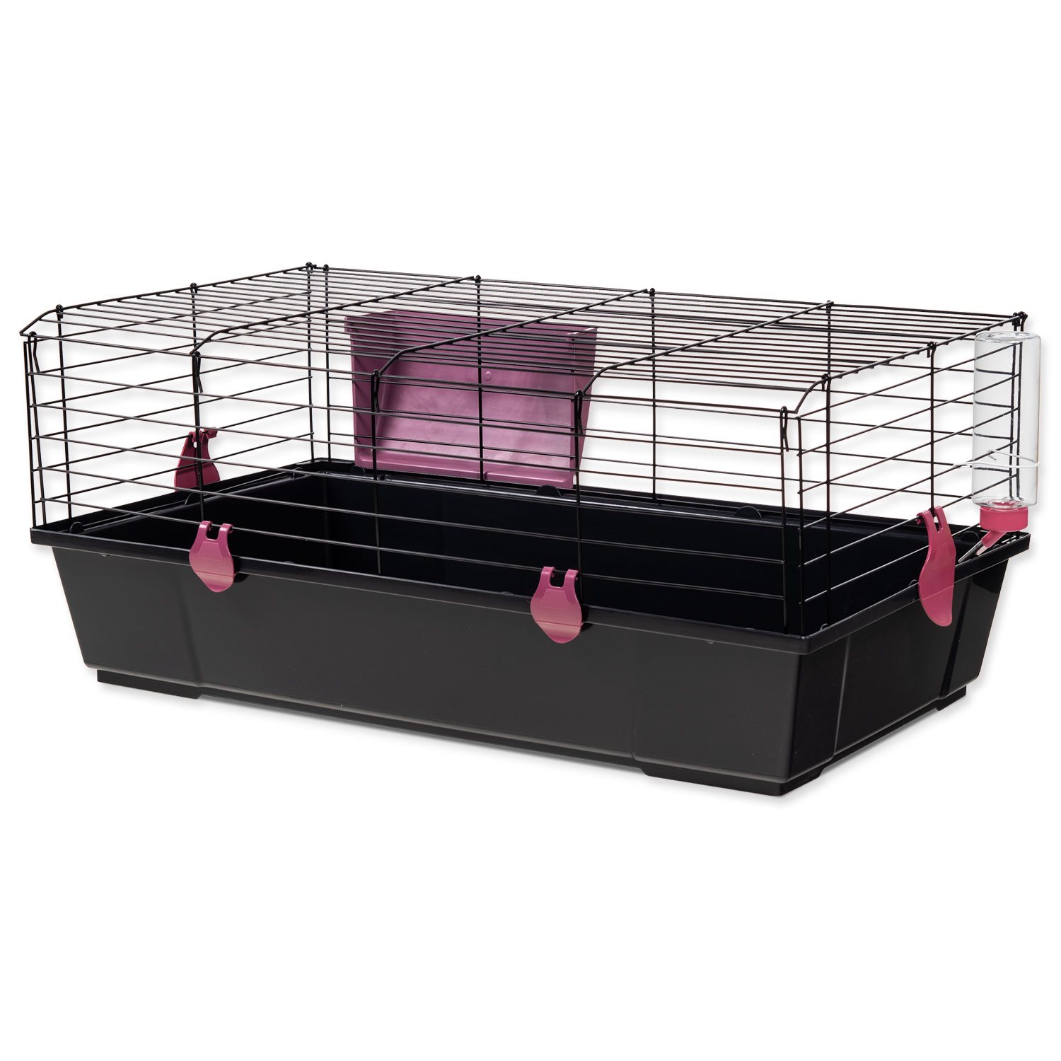Klec Small Animals Matěj černá, výbava fuchsiová 80x46x35cm