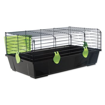 Klec Small Animals Michal černá, výbava zelená 100x55x39cm-KS