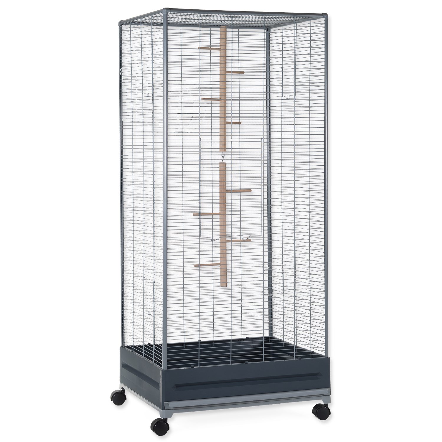 Klec Small Animals Kamil pro veverky šedá, výbava tmavě šedá a šedá 65x54x150cm-KS