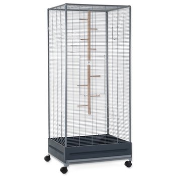 Klec Small Animals Kamil pro veverky šedá, výbava tmavě šedá a šedá 65x54x150cm-KS