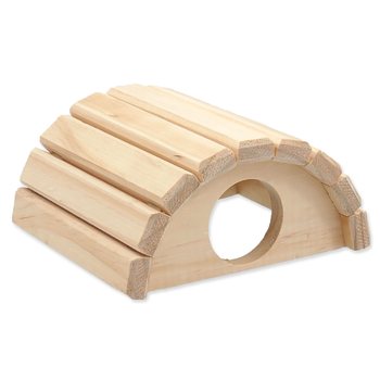Domek Small Animals Půlkruh dřevěný 16,5x15x8cm-KS