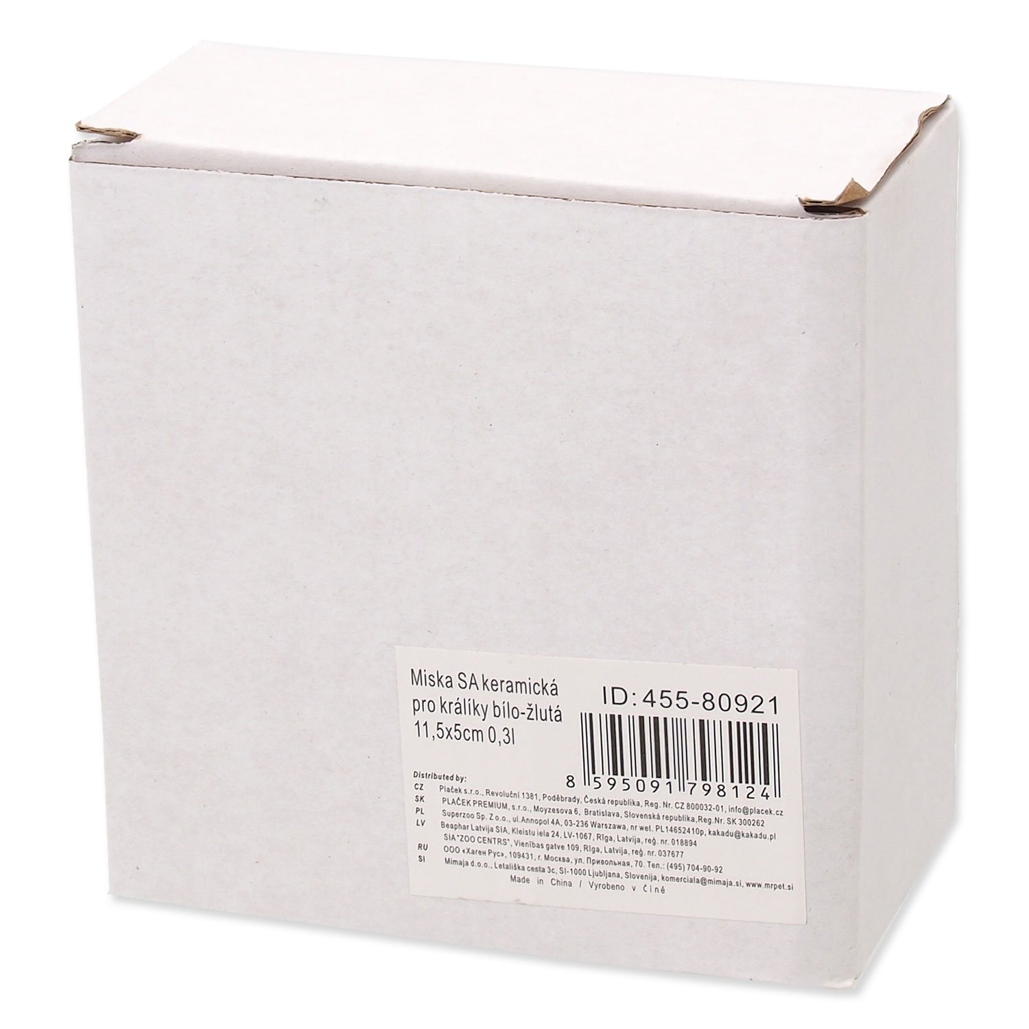 Miska Small Animals keramická pro králíky bílo-žlutá 11,5x5cm 300ml-KS