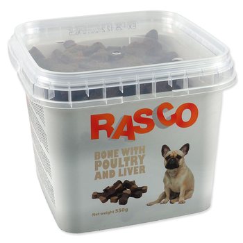 Pochoutka Rasco drůbeží kost s játry 2,5cm 550g-KS