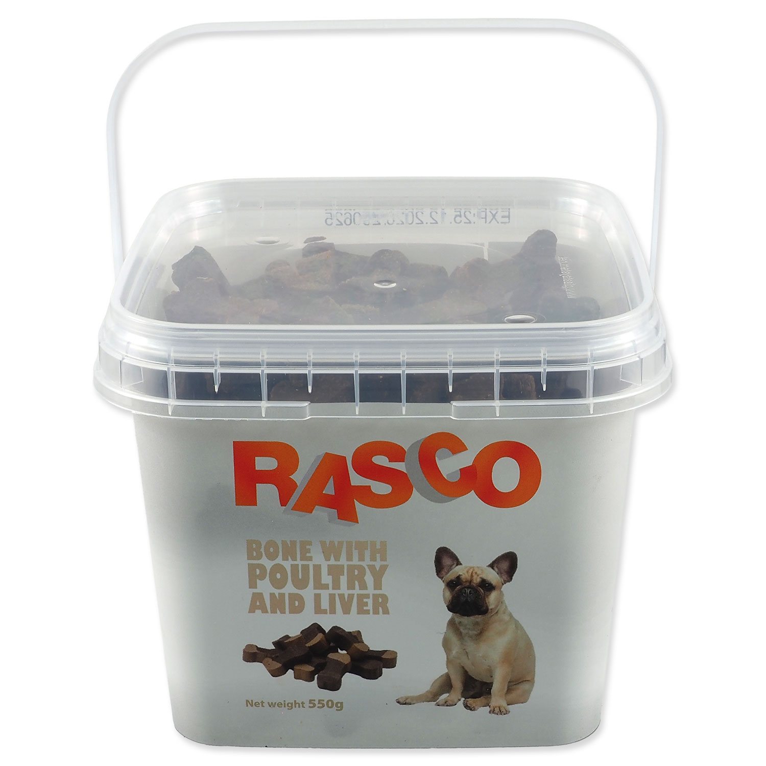 Pochoutka Rasco drůbeží kost s játry 2,5cm 550g-KS