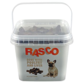 Pochoutka Rasco drůbeží kost s játry 2,5cm 550g-KS
