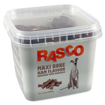 Pochoutka Rasco kalciová kost se šunkou 6cm 500g-KS