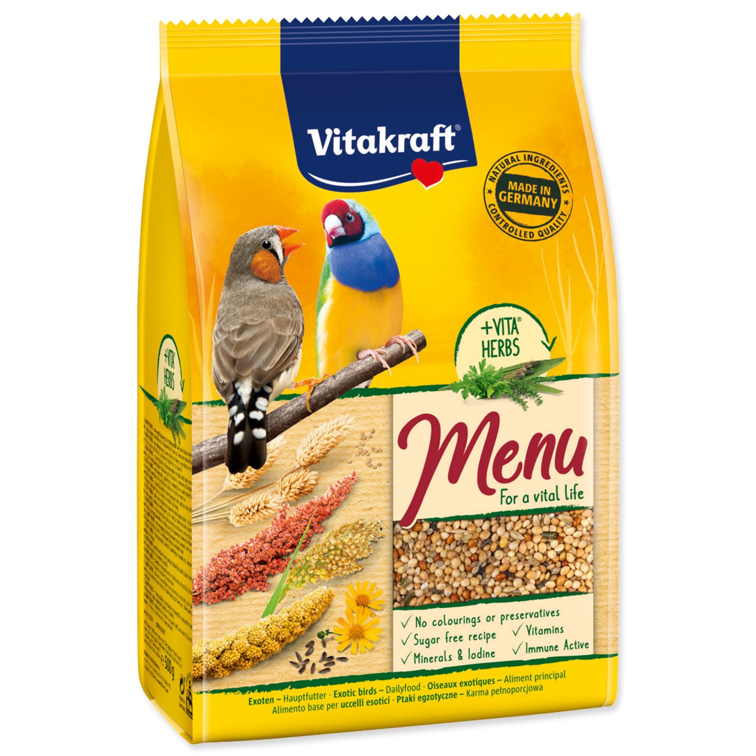 Krmivo Vitakraft Vital Menu drobný exot 500g-KS