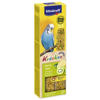 Tyčinky Vitakraft Kracker andulka, s kiwi a citrusy 2ks-KS