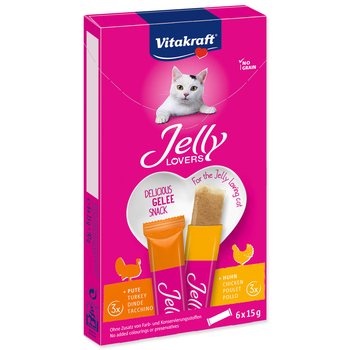 Pochoutka Vitakraft Jelly Lovers kuře a krůta 6x15g-KS