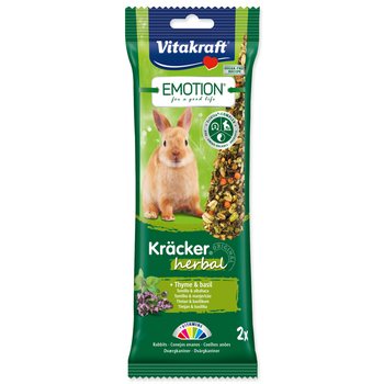 Tyčinky Vitakraft Emotion Kracker králík, s bylinkami 2ks-KS