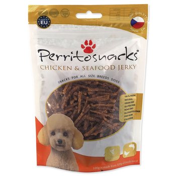 Pochoutka Perrito kuře a mořské plody, jerky 100g-KS