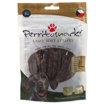 Pochoutka Perrito jehně, měkké proužky 100g-KS