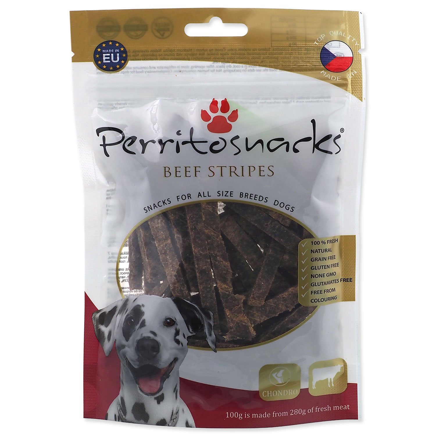 Pochoutka Perrito hovězí proužky 100g