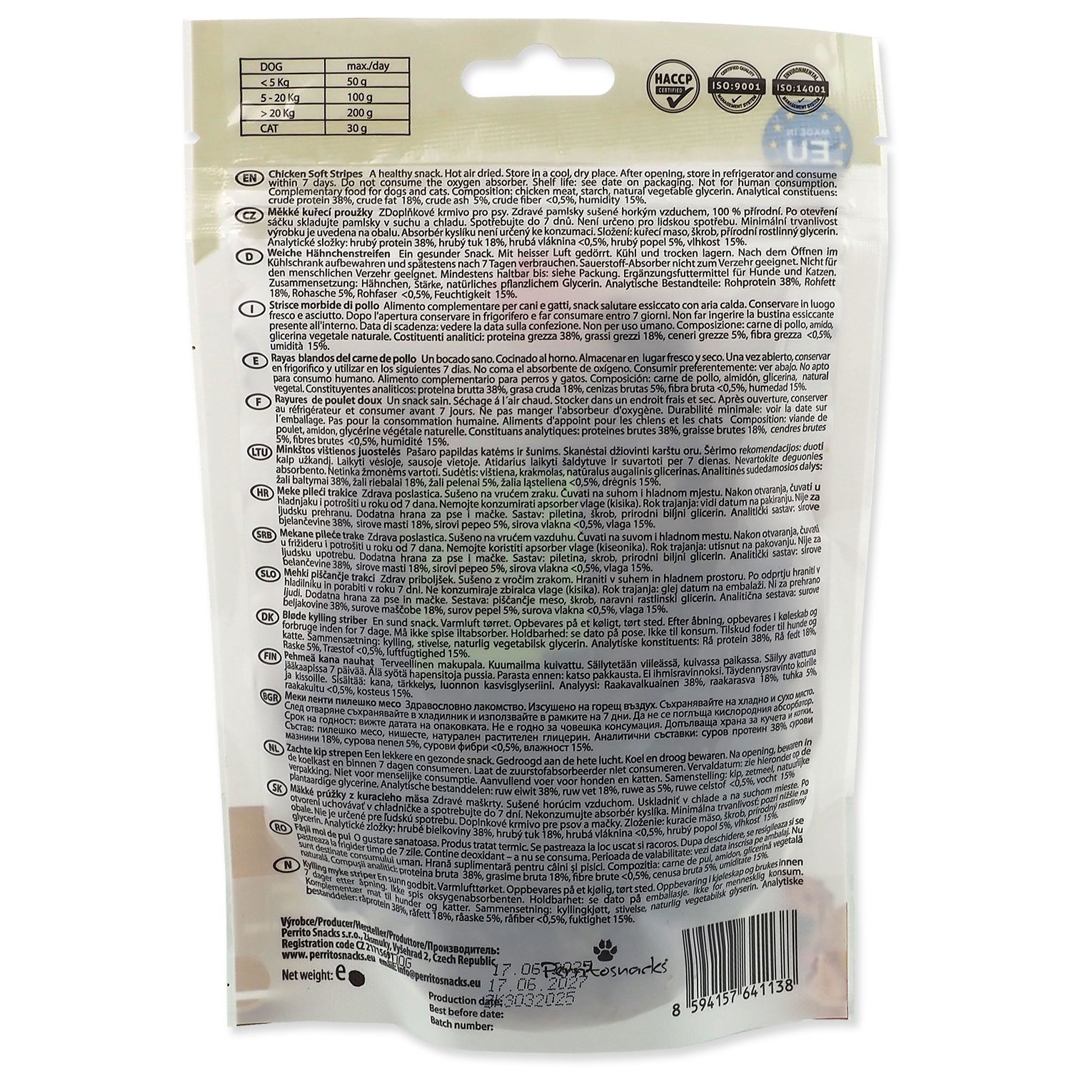 Pochoutka Perrito kuře, měkké plátky 100g-KS