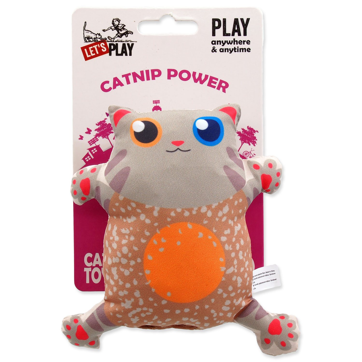Hračka Let´s Play kočka s catnip 1, 14cm-KS