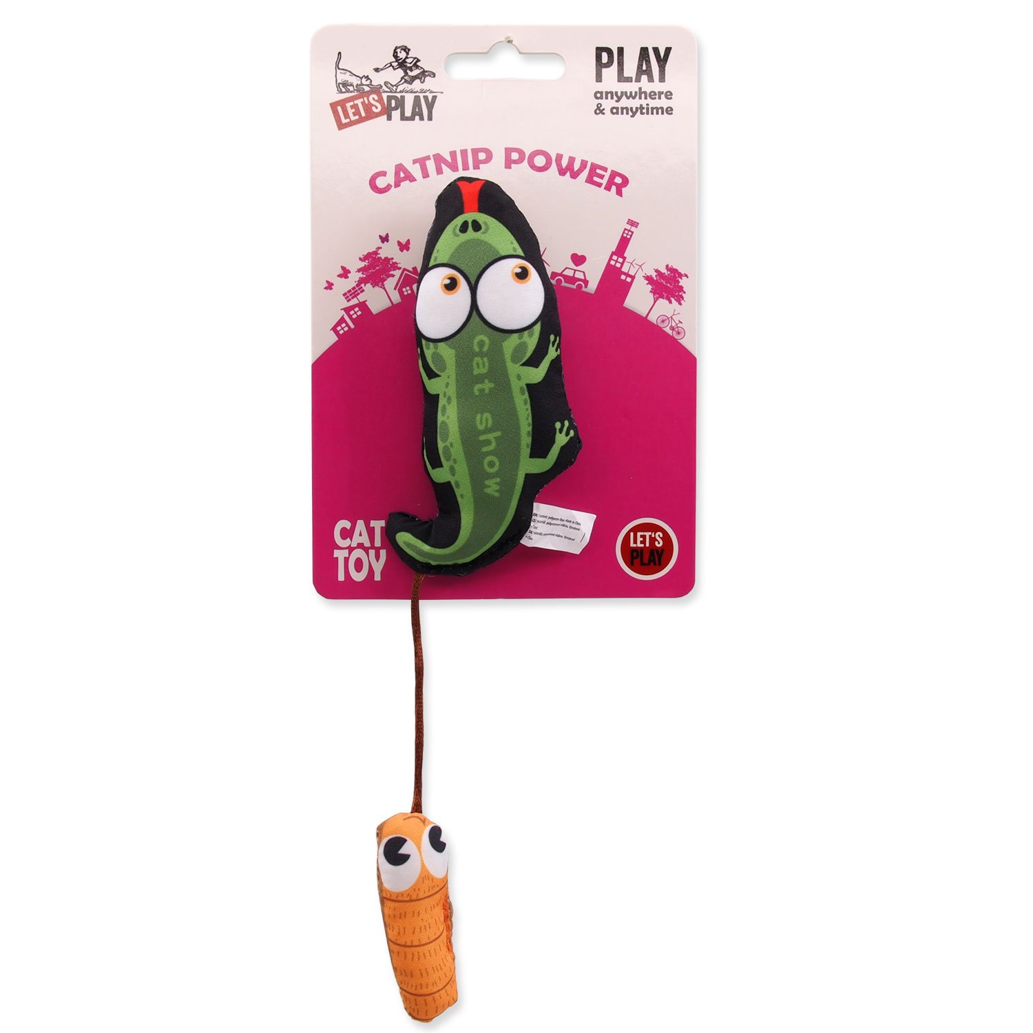 Hračka Let´s Play krokodýl s catnip 17cm-KS