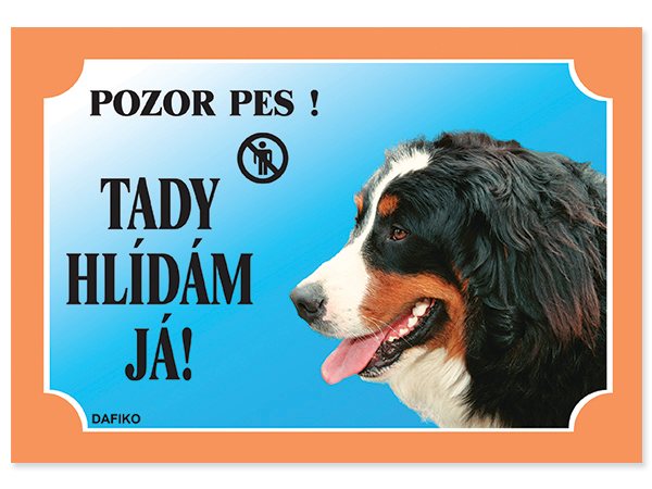 Tabulka Dafiko bernský salašnický pes-KS