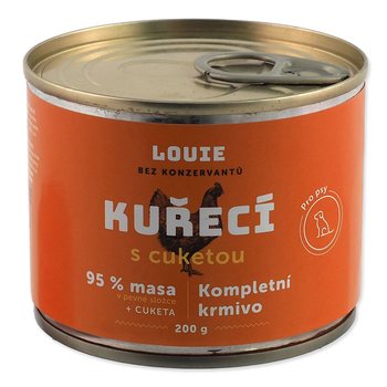 Konzerva LOUIE kuřecí  s cuketou 200g-KARTON