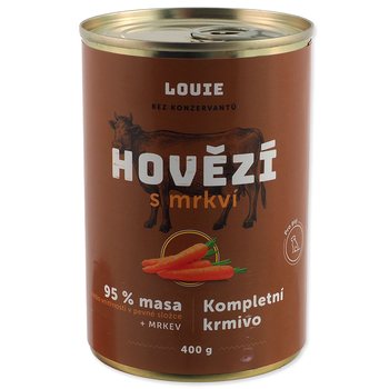 Konzerva LOUIE hovězí  s mrkví 400g-KARTON