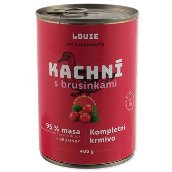 Konzerva LOUIE kachní s brusinkami 400g-KARTON