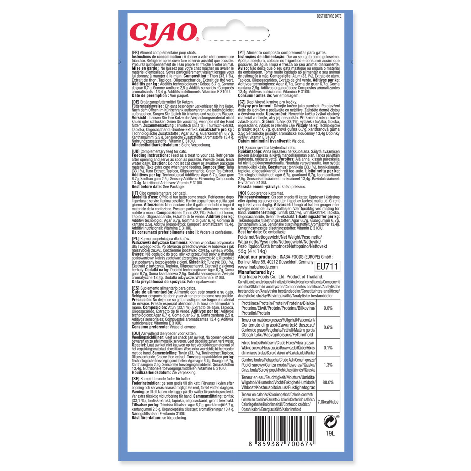 Pochoutka Churu Pops tuňák 4x15g