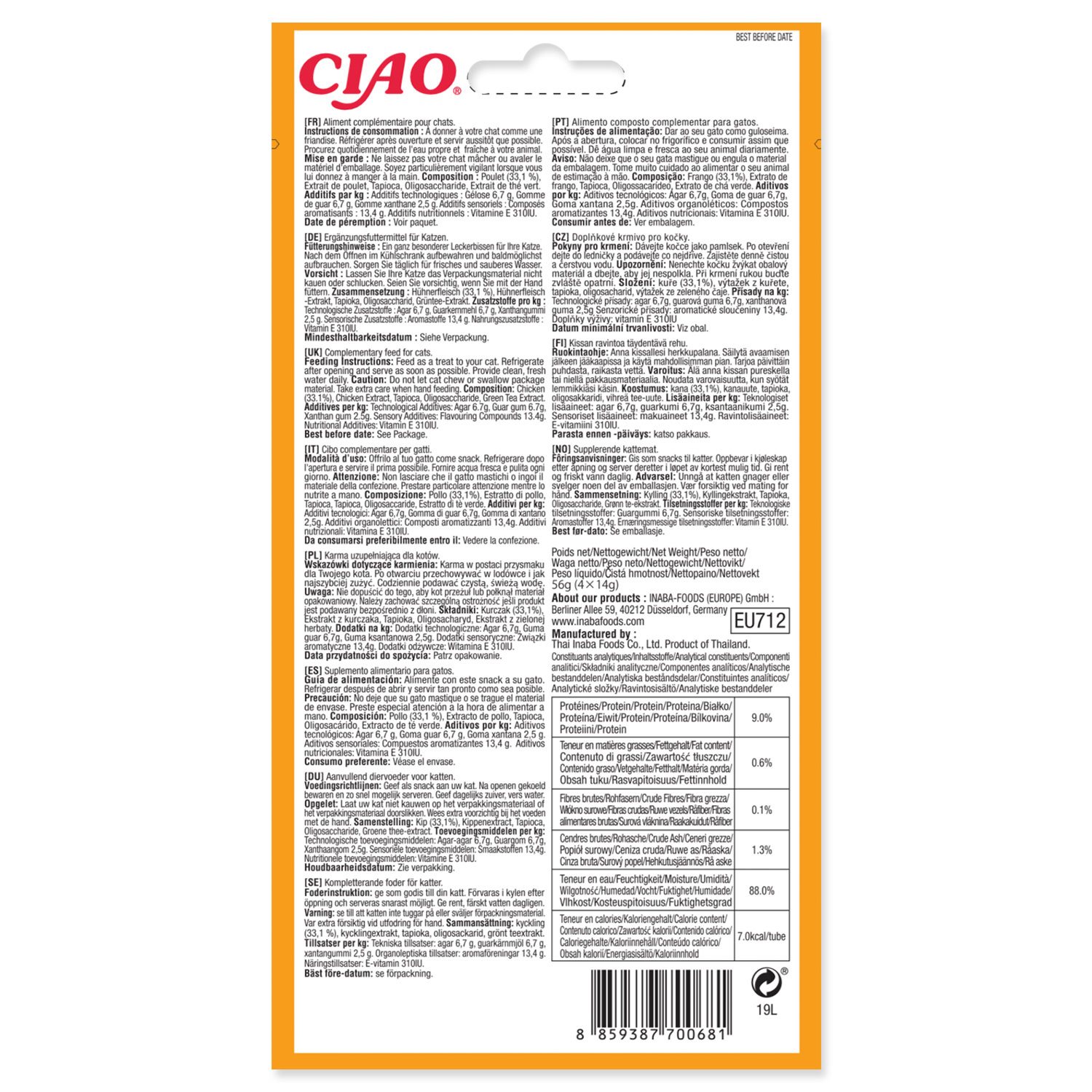 Pochoutka Churu Pops kuře 4x15g-KS