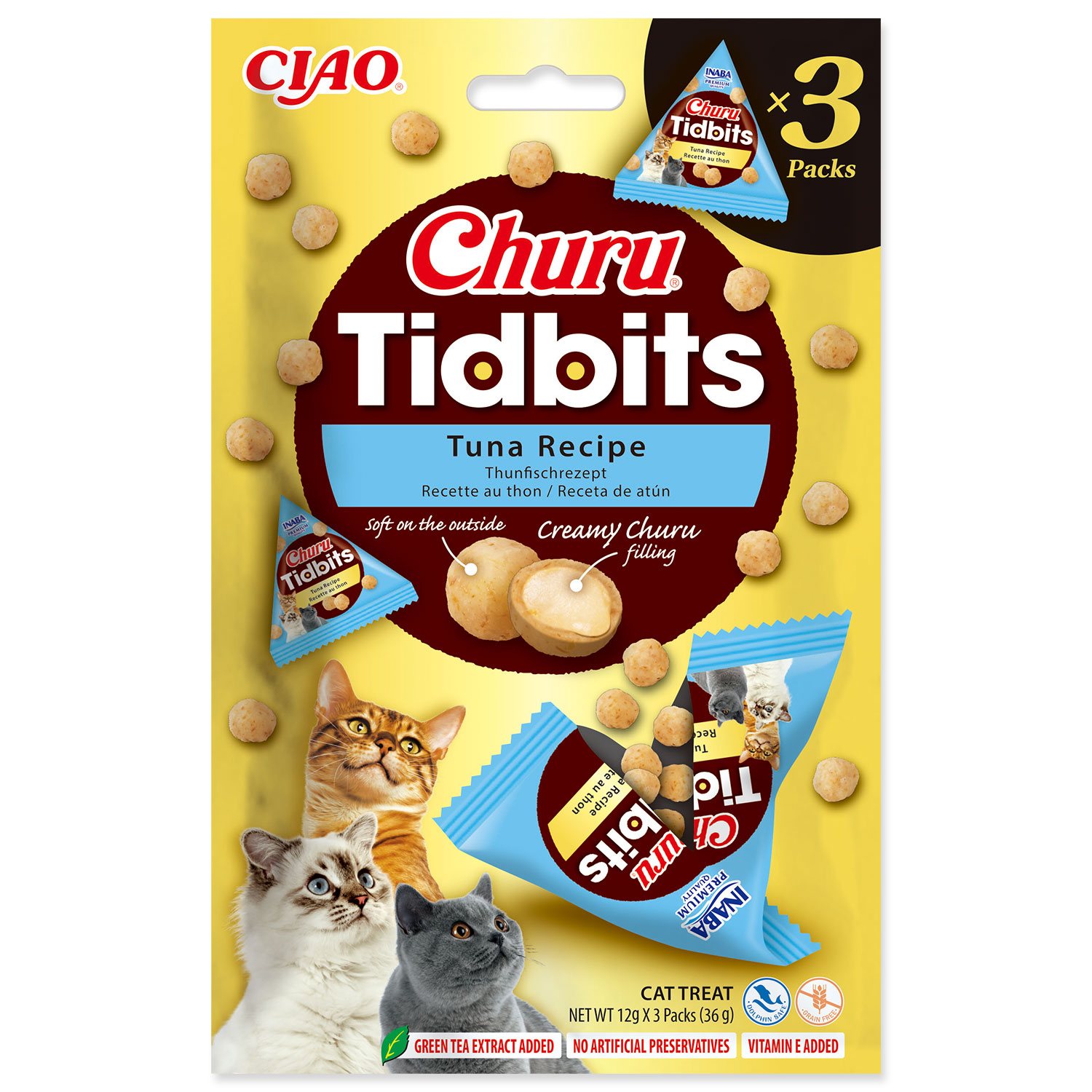 Pochoutka Churu Tidbits tuňák 3x12g-KS