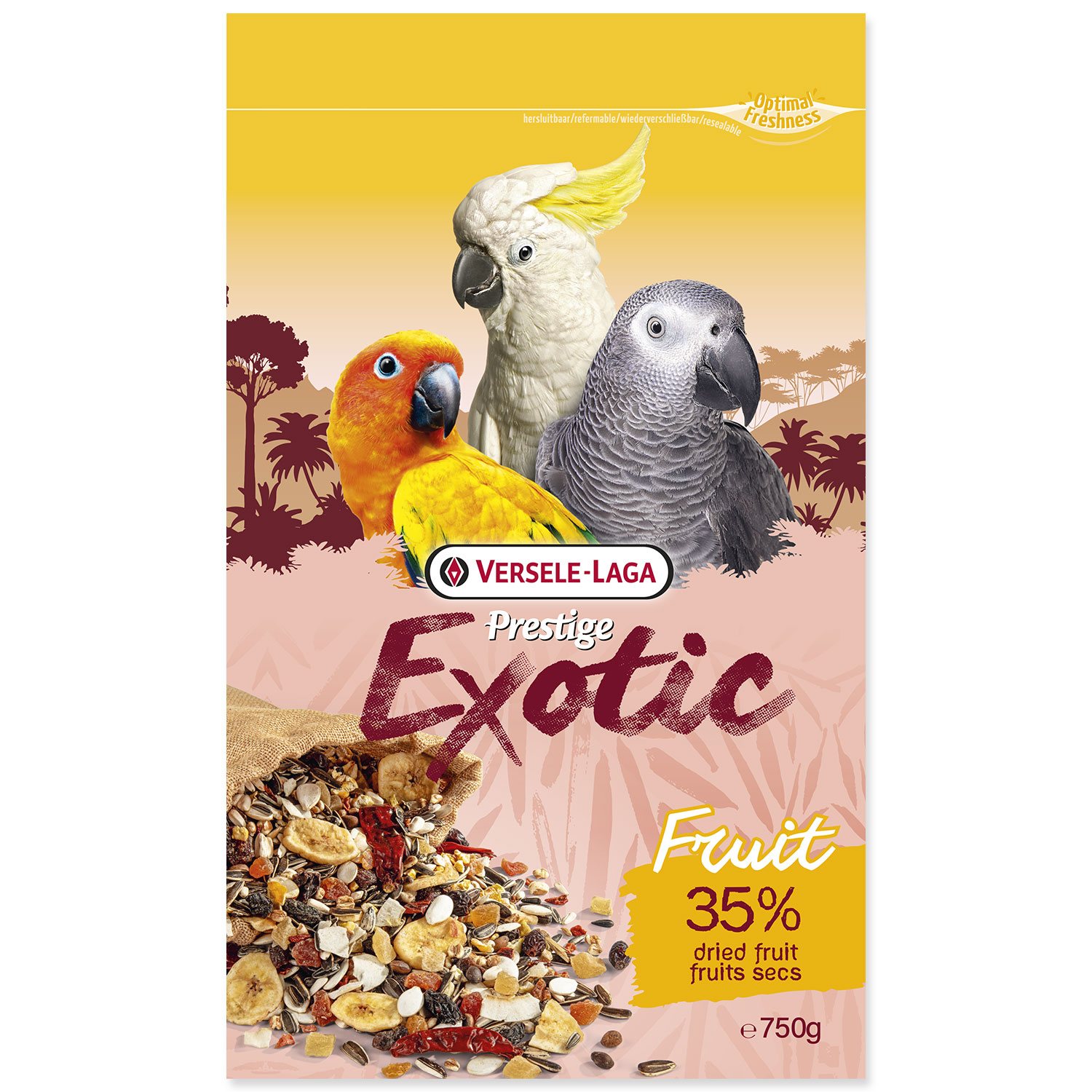 Krmivo Versele-Laga Prestige pro exotické papoušky 750g-KARTON