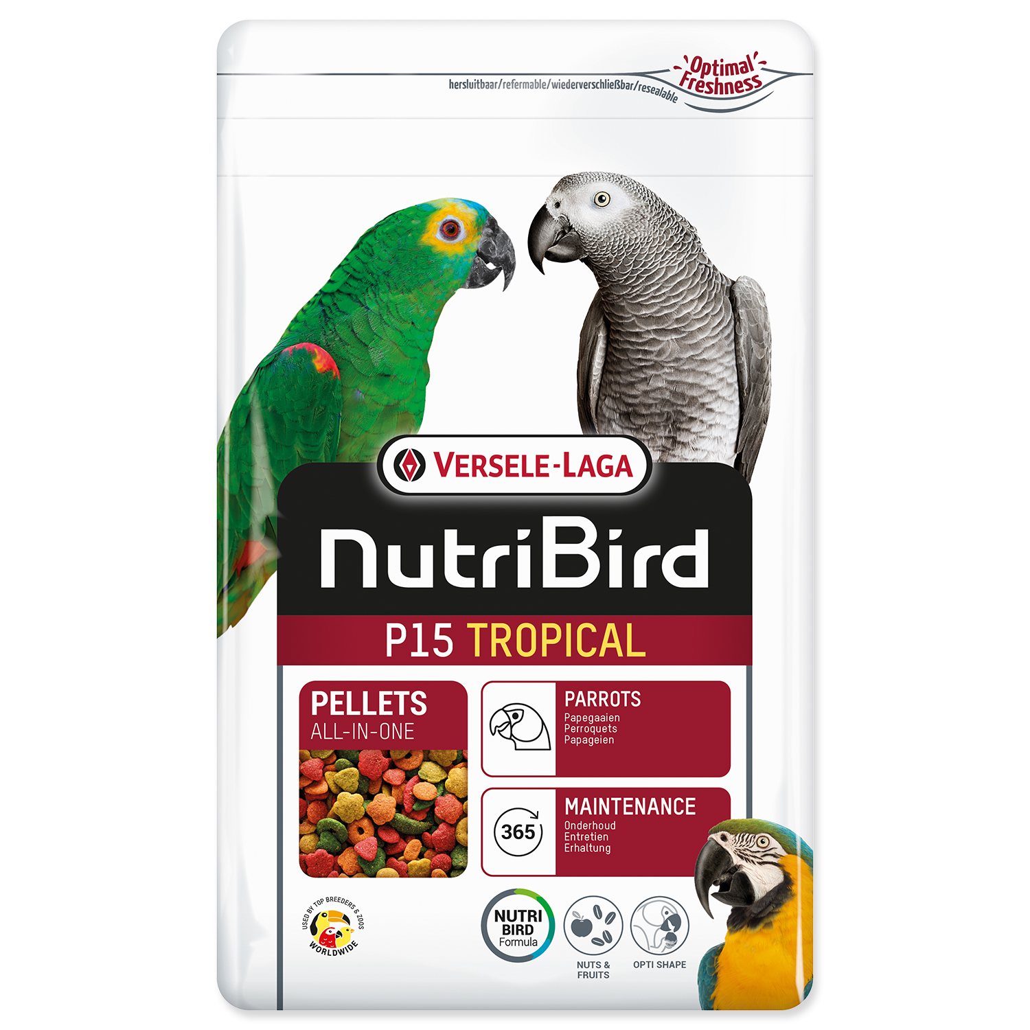 Krmivo Versele-Laga NutriBird P15 Tropical velký papoušek 1kg-KS