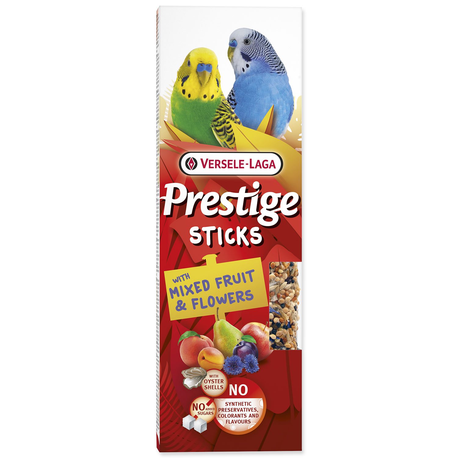 Tyčinky Versele-Laga  Prestige malý papoušek mix ovoce a květů 60g 2ks -KARTON