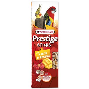 Tyčinky Versele-Laga  Prestige velký papoušek s mangem a šípkem 140g 2ks -KARTON
