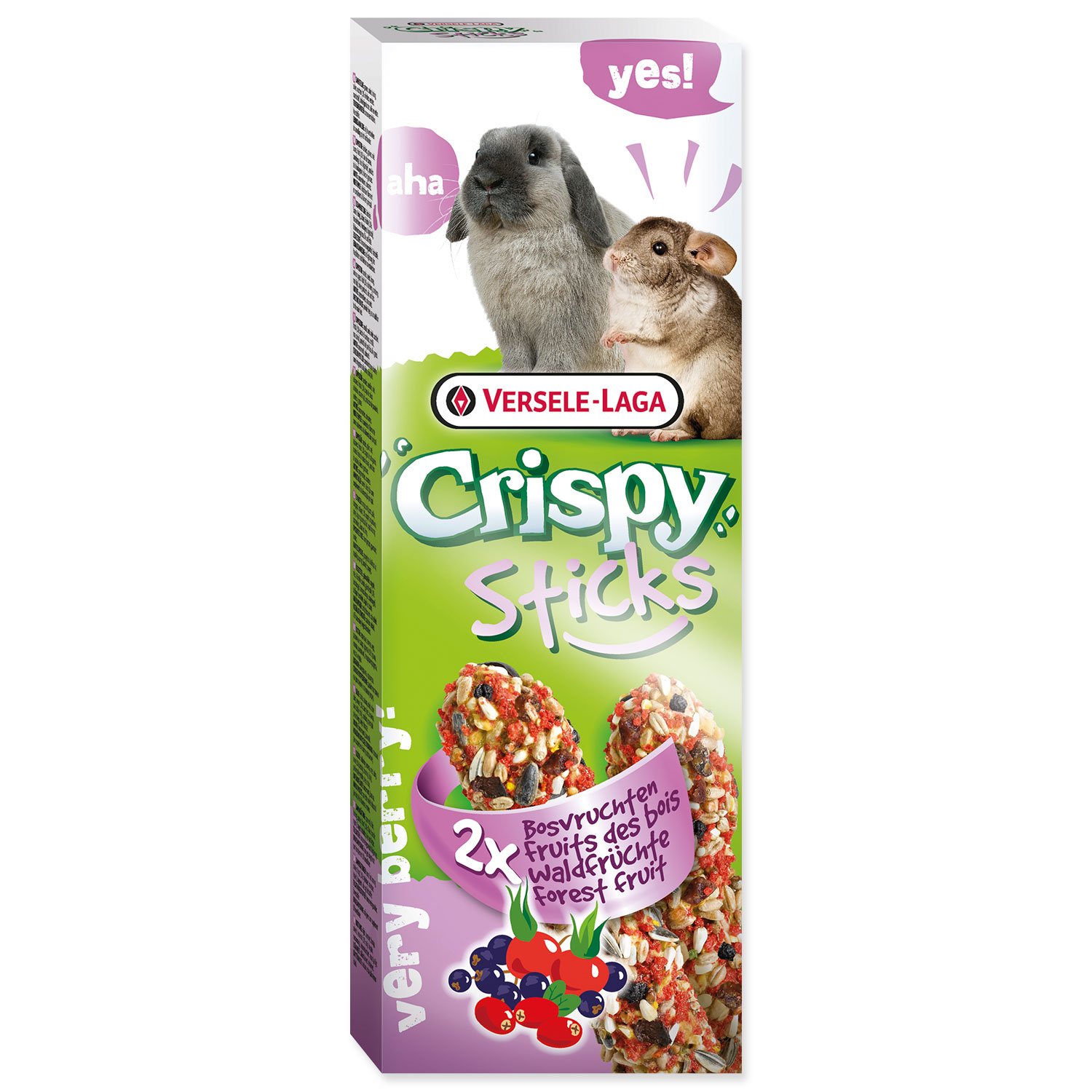 Tyčinka Versele-Laga Crispy králík a činčila, s lesním ovocem 110g 2ks-KARTON