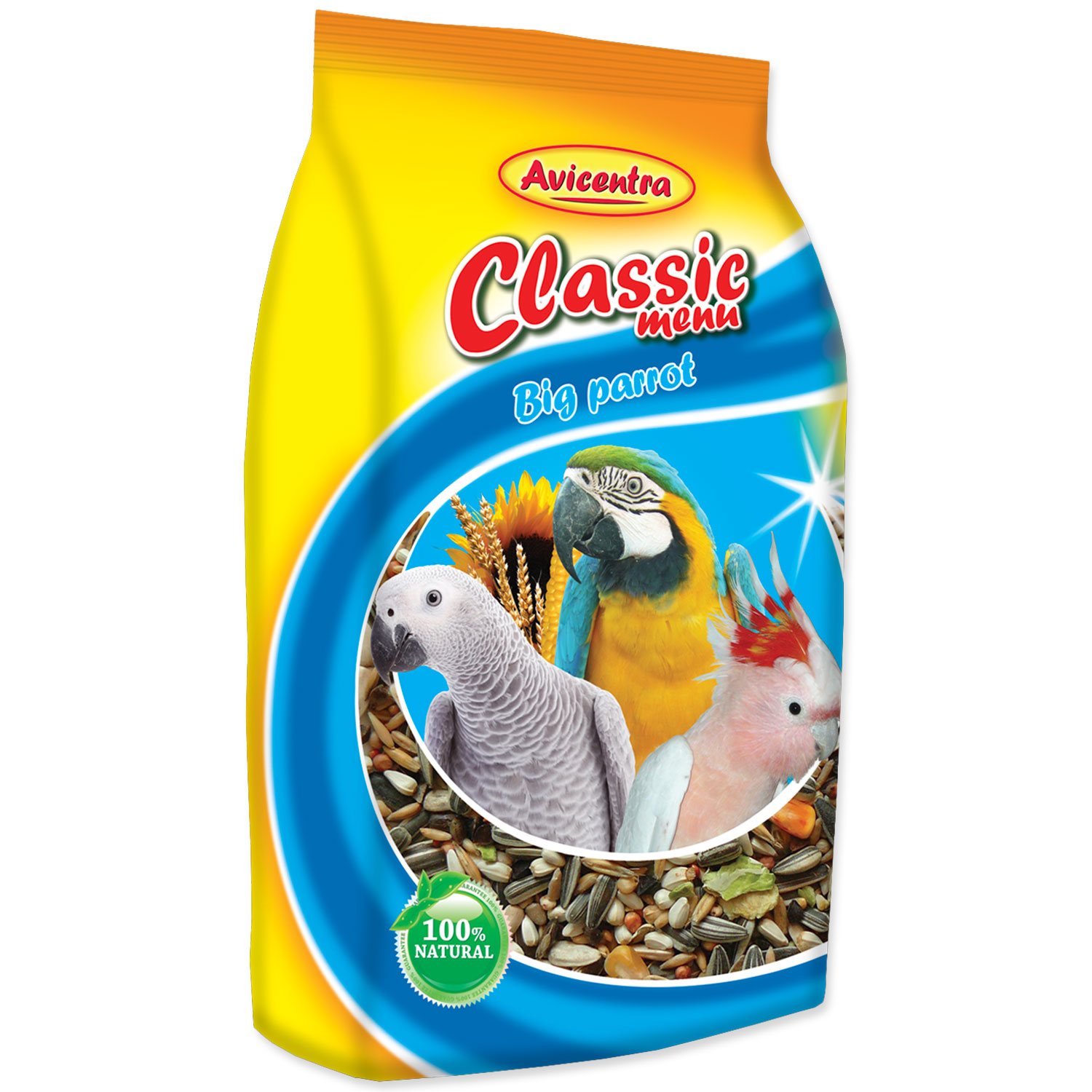 Krmivo Avicentra Classic velký papoušek 1kg-KS