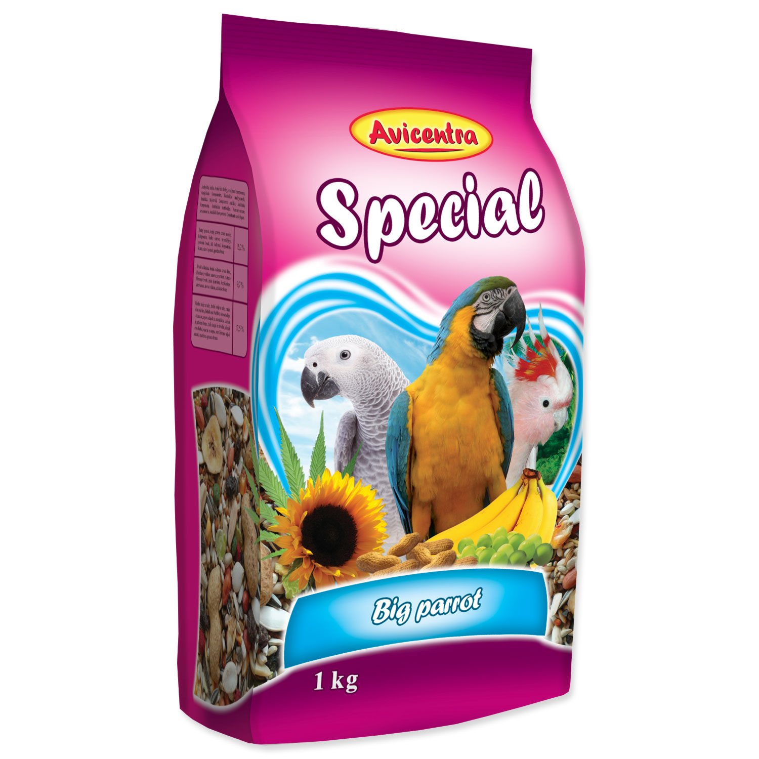 Krmivo Avicentra Speciál velký papoušek 1kg-KS