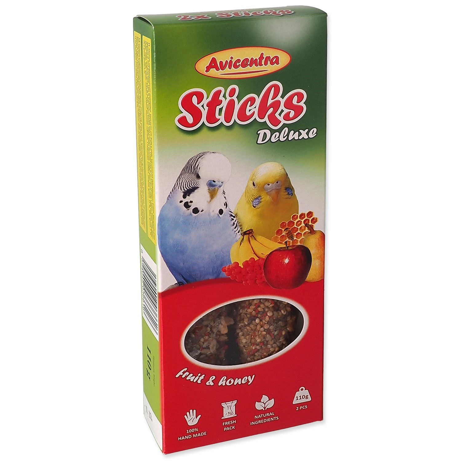 Tyčinka Avicentra Deluxe andulka, s ovocem a medem 2ks-KS