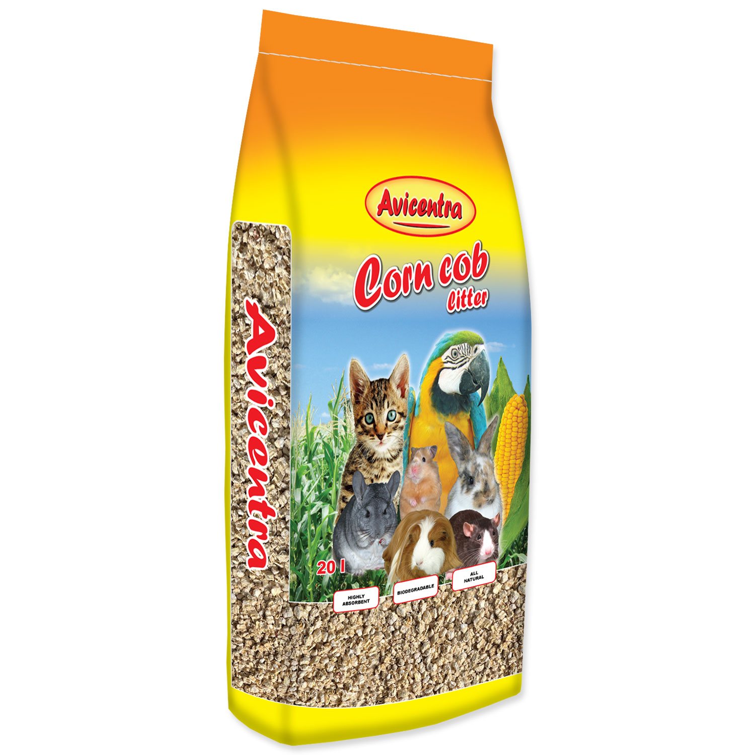 Podestýlka Avicentra kukuřičná hrubá 20l-KS