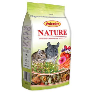 Krmivo Avicentra NATURE činčila a osmák 850g-KS