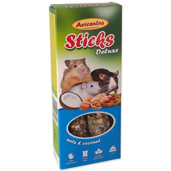 Tyčinka Avicentra Deluxe malý hlodavec, s ořechy a kokosem 2ks-KS
