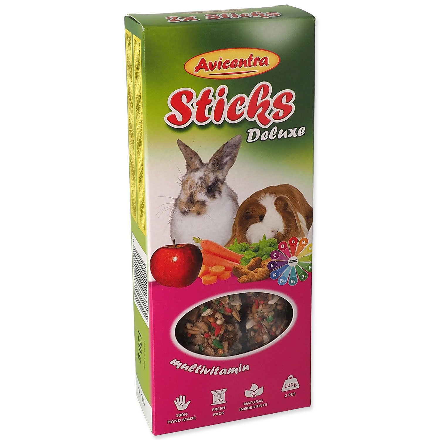 Tyčinka Avicentra Deluxe velký hlodavec, s vitamíny a medem 2ks-KS