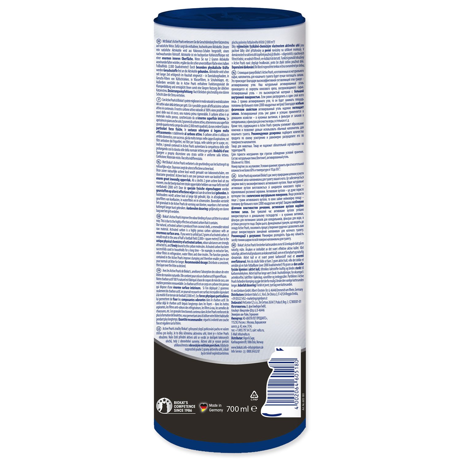 Perly Biokat's s aktivním uhlím do toalety 700ml-KS