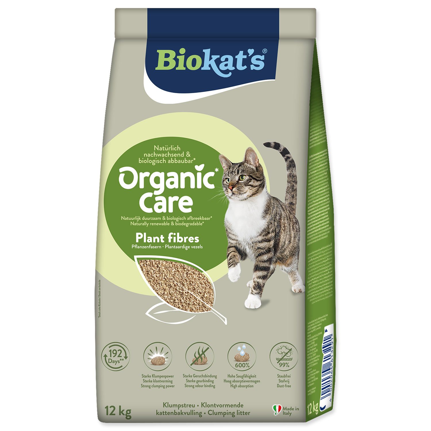 Podestýlka Biokat's Organic Care Plant Fibres 12kg-KS