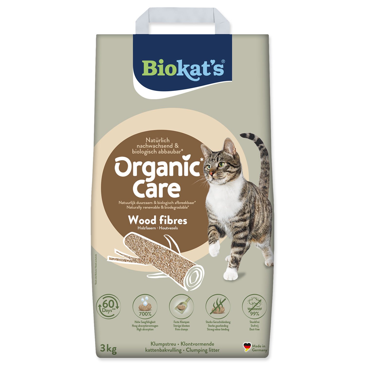 Podestýlka Biokat's Organic Care Wood Fibres 3kg-KS