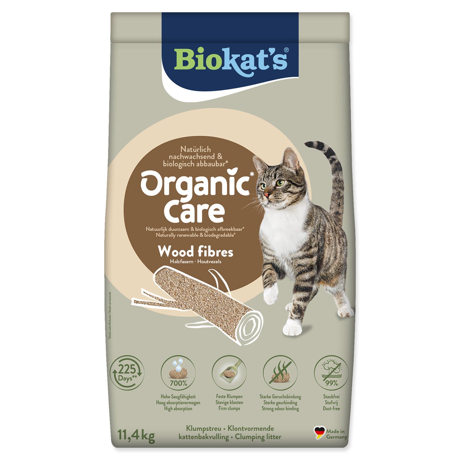 Podestýlka Biokat's Organic Care Wood Fibres 11,4kg-KS