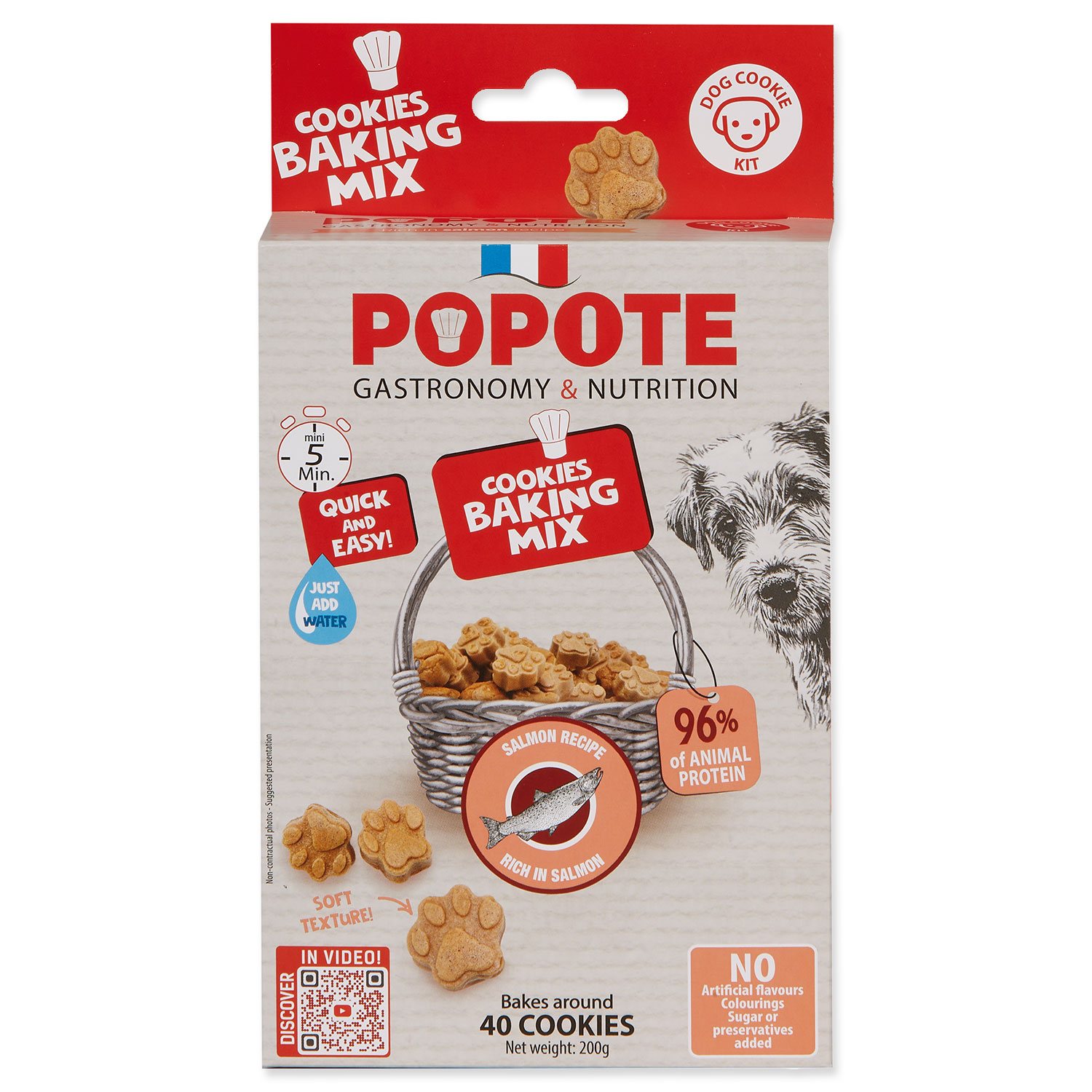 Pečící směs Popote losos pro psy 200g-KS