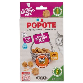 Pečící směs Popote kuřecí Grain Free pro kočky 200g-KS