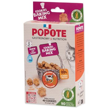 Pečící směs Popote kuřecí Grain Free pro kočky 200g-KS
