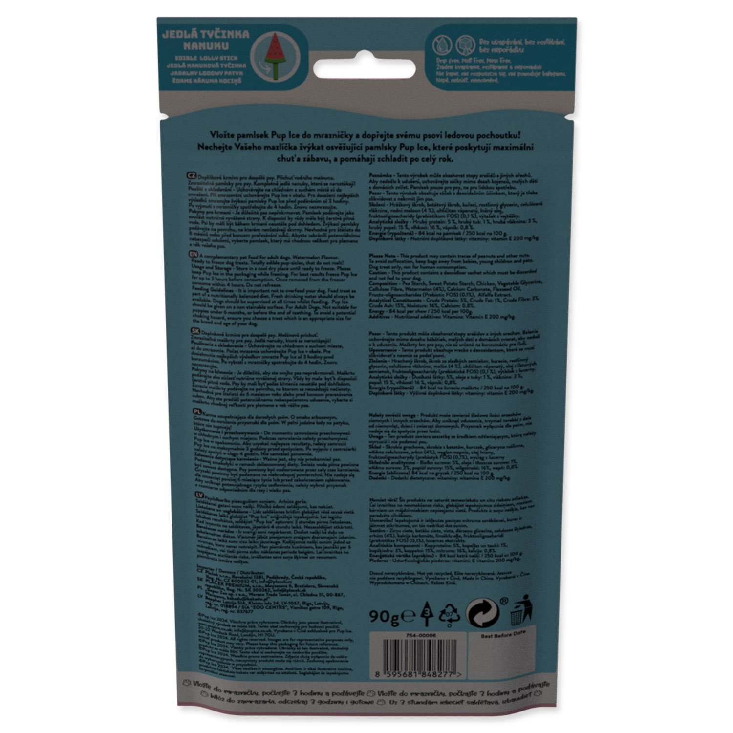 Pochoutka Pup Ice chladící s vodním melounem 3ks 90g-KS