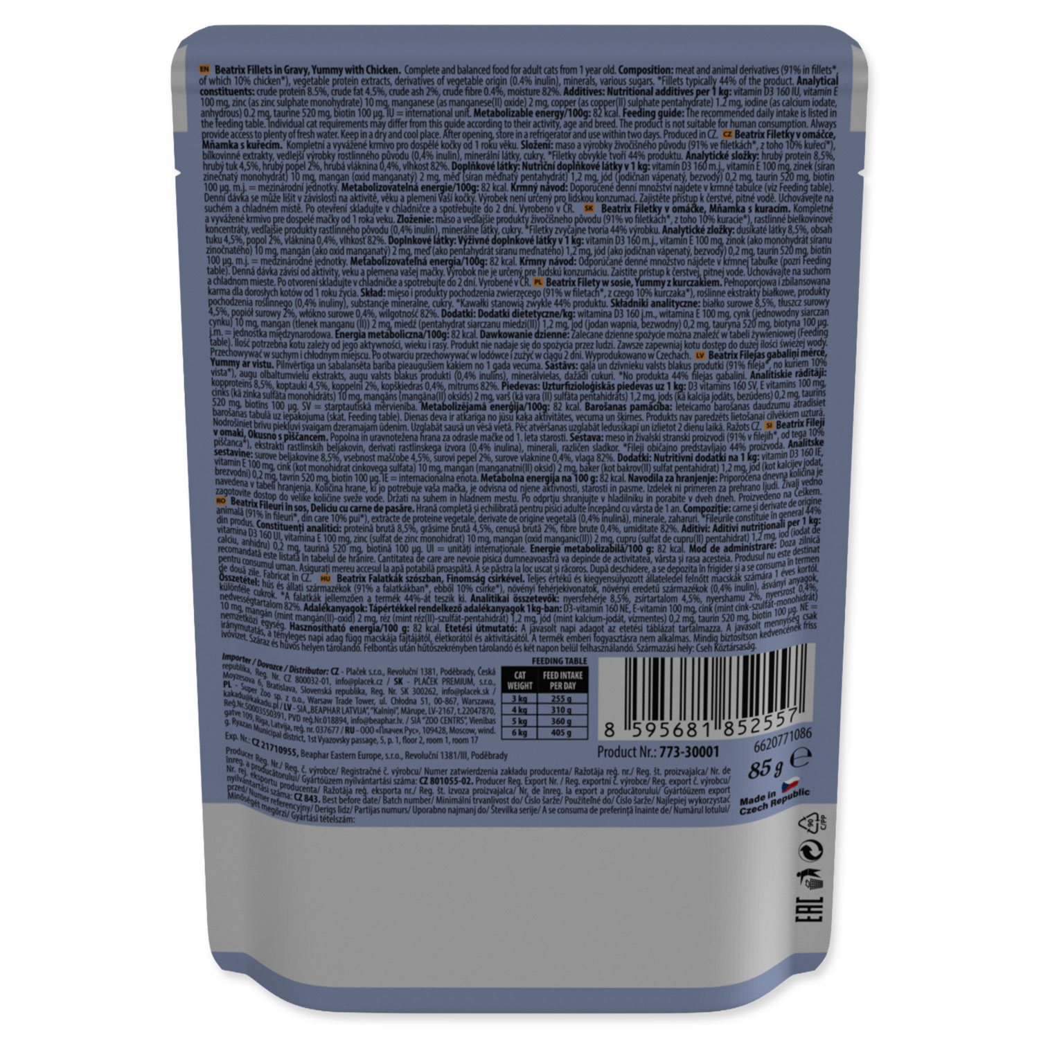 Kapsička Beatrix Adult s kuřecím 85g-KS