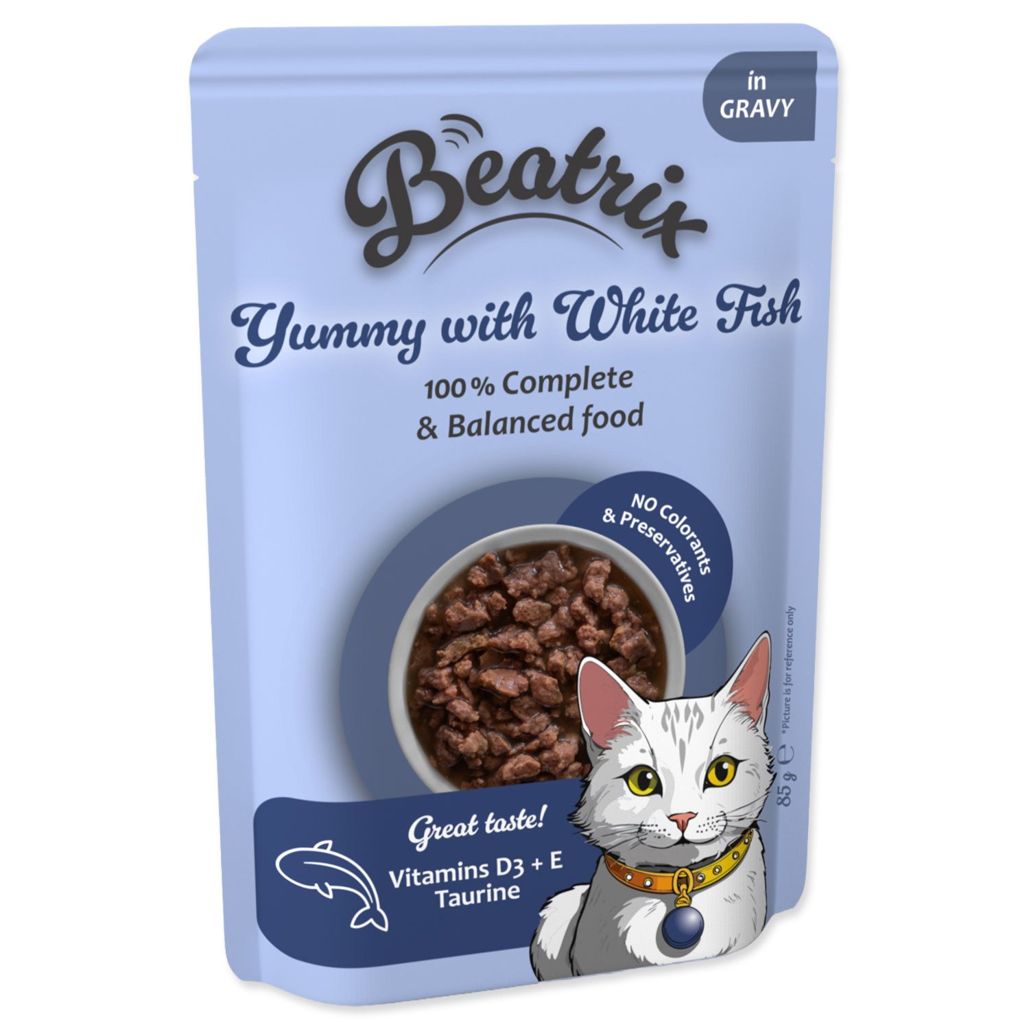 Kapsička Beatrix Adult s bílou rybou 85g-KS
