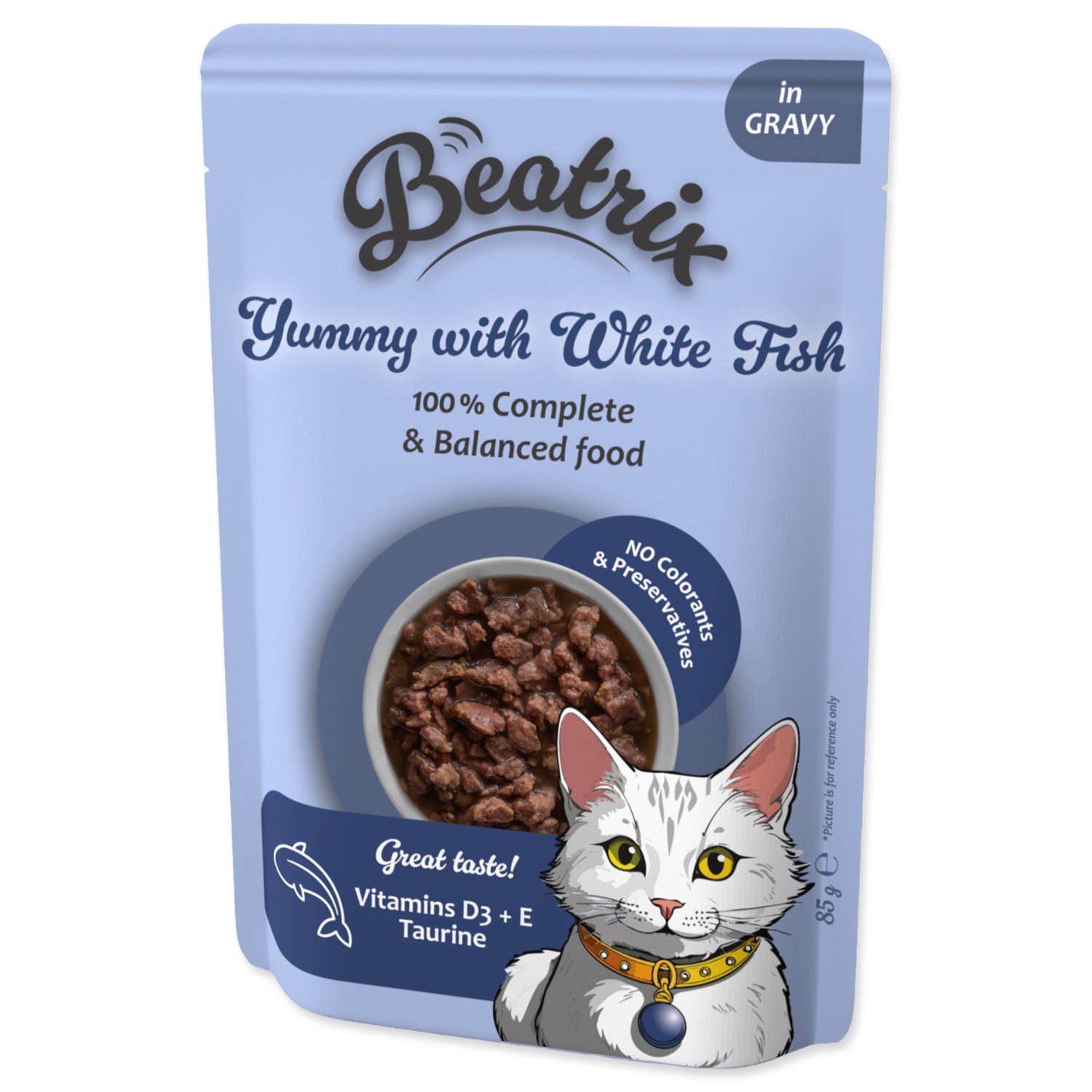 Kapsička Beatrix Adult s bílou rybou 85g-KS